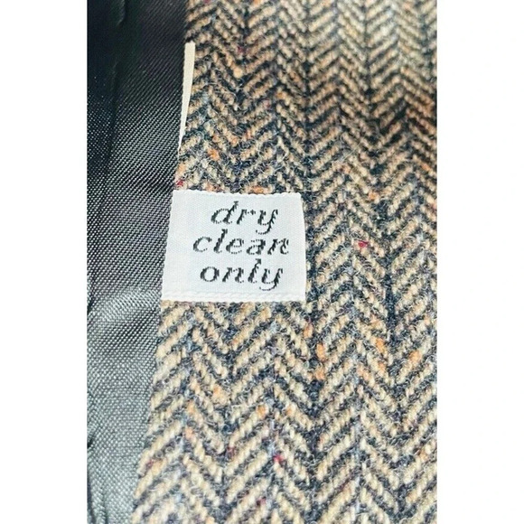 Vtg Pendleton Womens Virgin Wool Blazer Sz M Button Up Brown Herringbone Brown - Picture 4 of 11